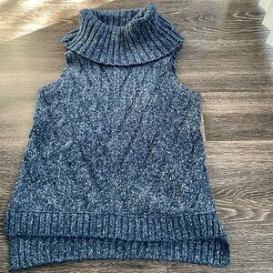 KENSIE Cropped Knitted Chunky Sweater with hood/turtle Neck Women’s Sz S